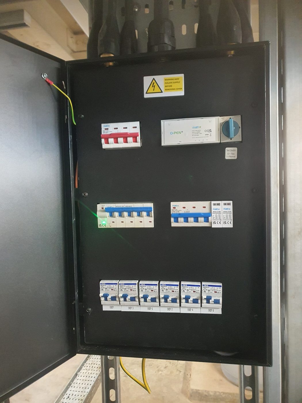 Electrical distribution and protection equipment serving EV charge points